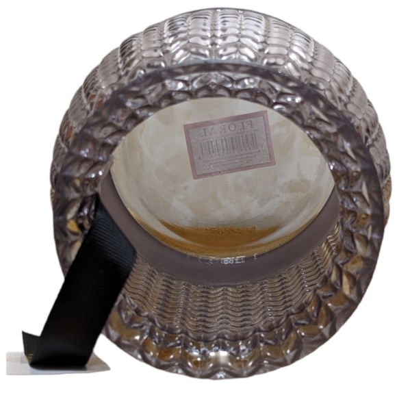 Debi Lilly Smokey Gray Heavyweight Holiday Herringbone Candle Holder Vase - Picture 5 of 9